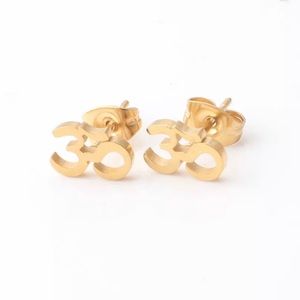 Restocked OM Stainless Steel Studs in Gold Finish